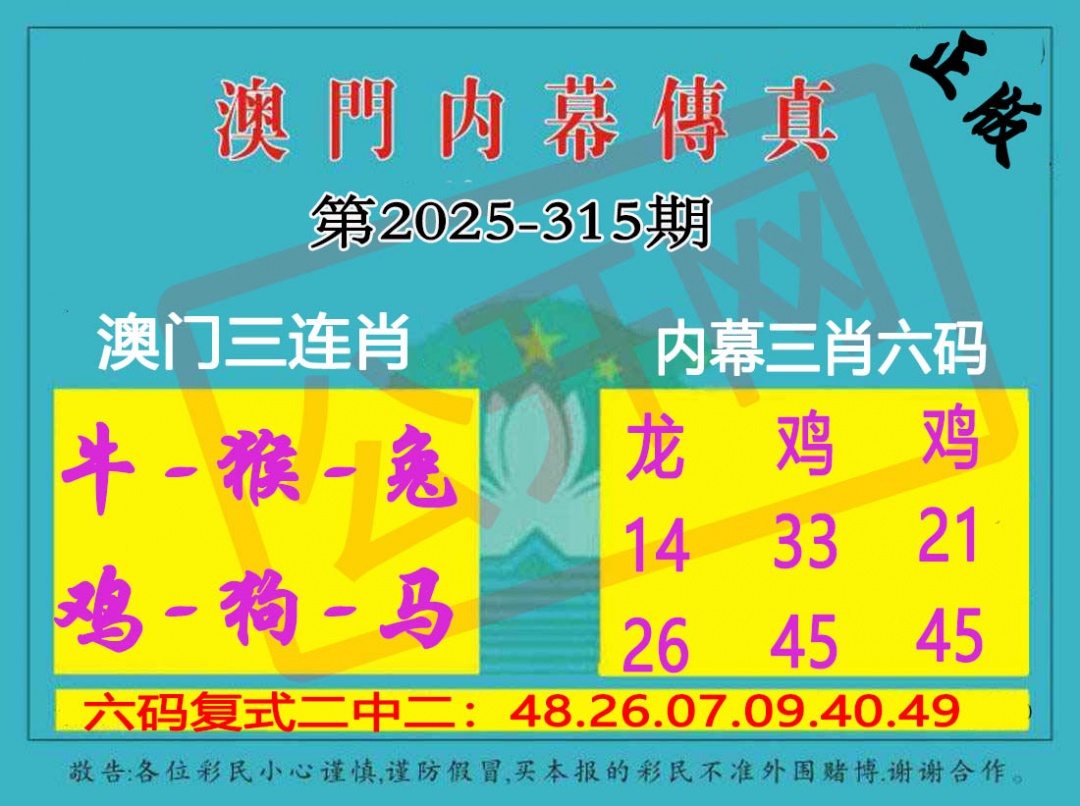 315期内幕传真三肖版[图]