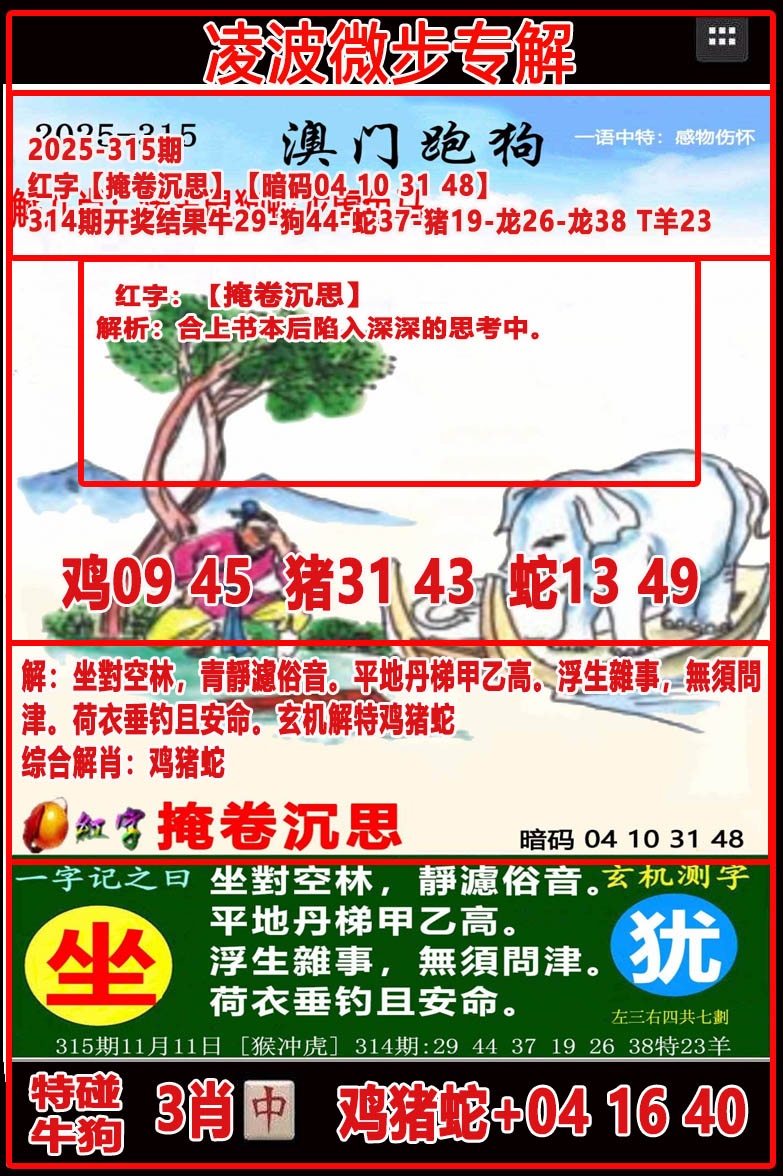315期凌波微步[图]